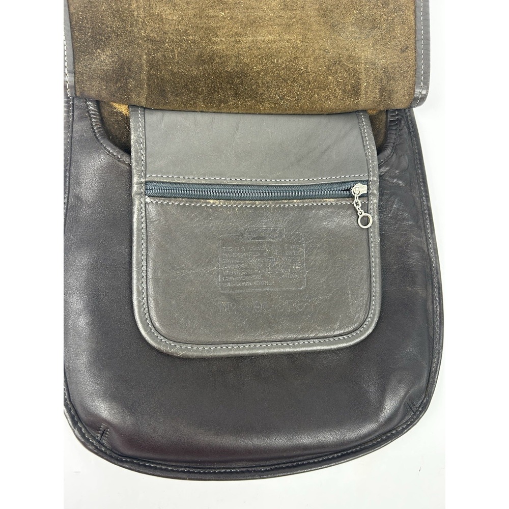 Vintage Coach Bag 9135 Small Hippie Flap Bag Dk Brown/black - Picture 6 of 11